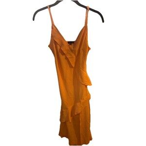 Women’s Originality Ruffled Dress Orange Size M